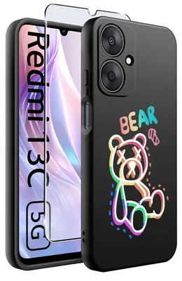 Zdjęcie produktu dla Etui Do Xiaomi Redmi 13C 5G Wzory |Silikonowe Matt Case +Szkło Hartowane 9H