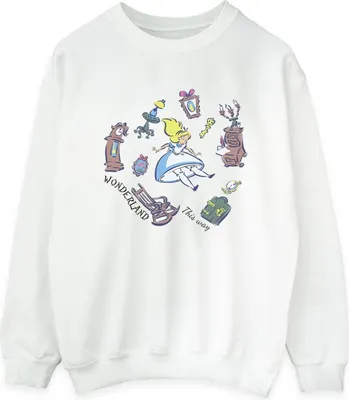 Produktbild von Disney - "Alice in Wonderland" Sweatshirt für Damen BI5727 (S) (Weiß)