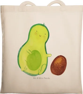 Produktbild von Mr. & Mrs. Panda Schultasche Avocado Kern rollt - Transparent - Geschenk, Tasche, stofftasche baumwolle, Geburt, Laptoptasche, Baby, Säugling, Beutel, Shopping, Babyparty