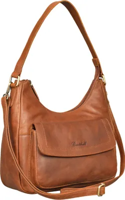 Produktbild von Benthill Damen Beutel aus Echt-Leder - Shopper aus Rindsleder - Handtasche mit Reißverschluss - Schultertasche / Ledertasche - Vintage Umhängetasche