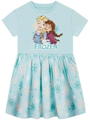 Produktbild von Disney Frozen Mädchen Kleid, ELSA & Anna Sommerkleid Mädchen 92