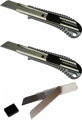 Produktbild von 2 Cuttermesser + 10 Abbrechklingen Set 18mm Profi Cutter