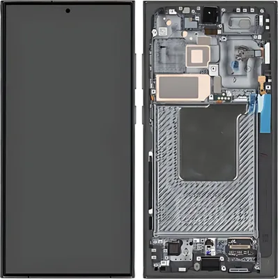 Produktbild von Original Samsung Galaxy S24 Ultra S928B Dynamic AMOLED Display Touchscreen Bildschirm Rahmen Schwarz /Blau /Grün (Assembled) & Werkzeug