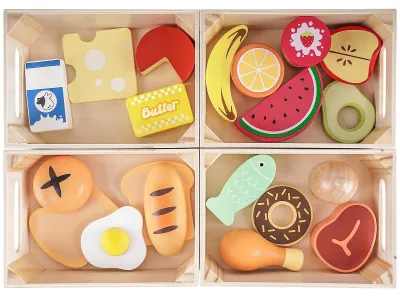Immagine prodotto di Omgoods - Accessori in legno per cucine giocattolo per bambini, ideali per giochi di ruolo