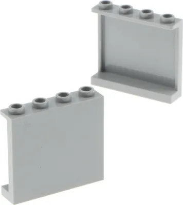 Immagine prodotto di 2x pannelli Lego 1x4x3 nuovi grigio chiaro supporti laterali parete Star Wars 87543 60581