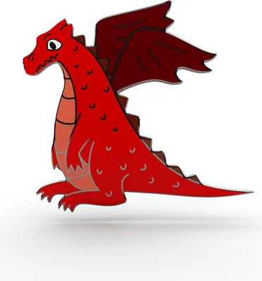 Produktbild von PINETS rote Anstecknadel mit fliegendem Drachen