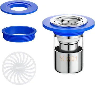 Zdjęcie produktu dla Siatka odpływowa ze stali nierdzewnej, o średnicy 32 mm, z zapobiegaczem zapachów, do łazienki i kuchni