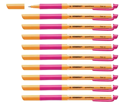 Produktbild von STABILO Tintenroller - pointVisco - 10er Pack - pink