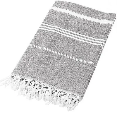 Produktbild von Strandtuch FARAO 90 x 180 cm, grau, 70% Baumwolle | 30% Polyester