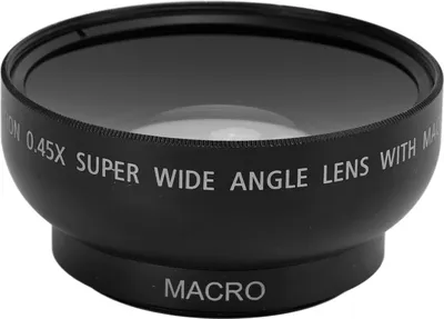 Obrázok produktu pre 43 mm 0,45x širokouhlý objektív zo zliatiny a optického skla pre objektívy fotoaparátov s clonou filtra 43 mm