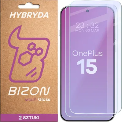 Produktbild von 2x Flexibles Hybridglas für OnePlus 15, Bizon Glass Mule Duo