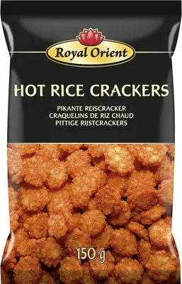 Produktbild von ROYAL ORIENT Hot Rice Crackers 150g | Pikante Reiscracker