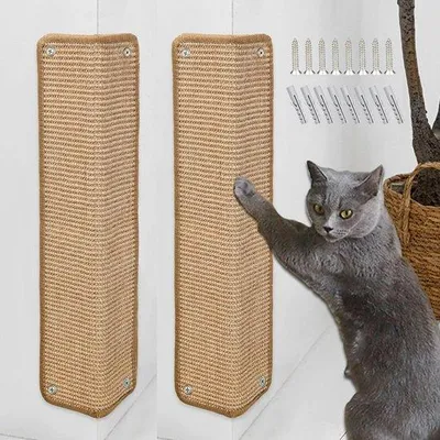 Obrázek produktu pro Sisalová škrabadla pro kočky – nábytek na zeď – 60 × 25 cm (hnědá)