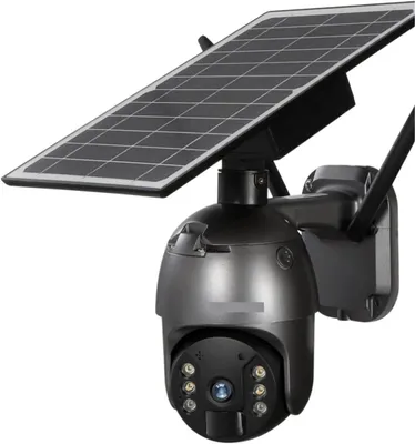 Zdjęcie produktu dla Bezprzewodowa kamera monitoringu - Kamera IP do użytku zewnętrznego - System zabezpieczeń domu - Zasilana energią słoneczną - Rozdzielczość 1080P HD - Biała
