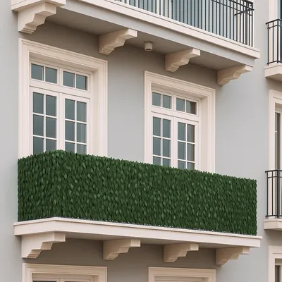 Image de Pare-vue de balcon HWC-O92, pare-vue pare-vent revêtement pour balcon terrasse clôture, 100x300cm feuille