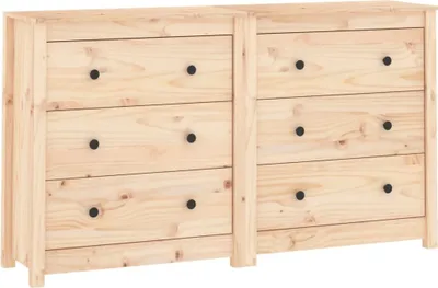 Produktbild von Sideboard 140x35x80 cm Massivholz Kiefer