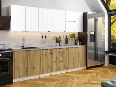 Obrázek produktu pro Kuchyňská linka PEREA 260cm Bílá + dub artisan