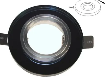 Image de Cadre de fixation noir pour luminaire LED Anya