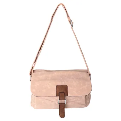 Produktbild von Handtasche Umhängetasche Schultertasche Cross Body Bag Damentasche Nabuk-Optik Rosa