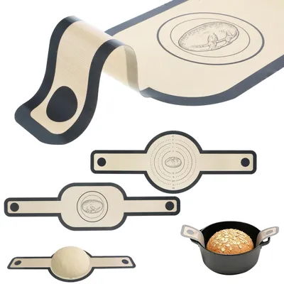 2er Set Silikon-Backmatten für Dutch Oven, rund+oval, antihaftbeschichtet