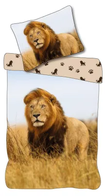 Produktbild von Löwe - Wende-Bettwäsche-Set, Raubkatze 135x200 & 80x80