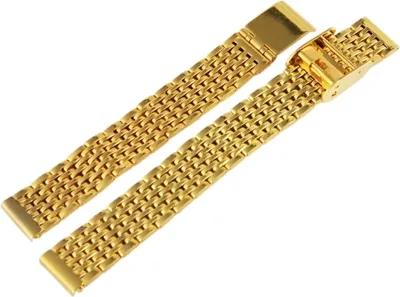 Produktbild von Edelstahl Uhrenarmband, goldfarbig, 12 mm
