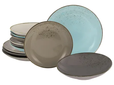 Produktbild von CreaTable, 20965, Nature Collection Scandinavia, Tellerset 12-tlg, Steinzeug