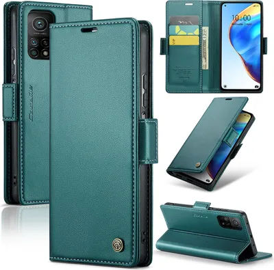 Produktbild von Xiaomi Mi 10T Hülle, Leder Brieftasche Kartenfach Schutzhülle mit Standfunktion für Xiaomi Mi 10T / 10T Pro 5G / Redmi K30S Ultra Grün