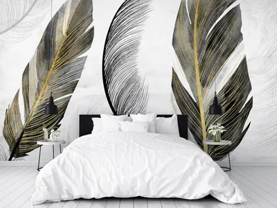 Produktbild von Vlies Fototapete Feder 400x280 cm Tapeten Wandtapete XXL Natur Gefieder Abstrakt Boho b-C-10211-a-a