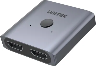 Produktbild von UNITEK V1127A, HDMI, 2x HDMI, 3840 x 2160 Pixel, Grau, Aluminium, 4K Ultra HD