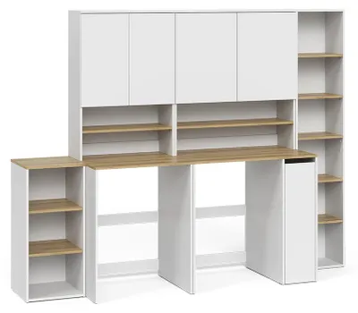 Obrázok produktu pre Súprava kúpeľňového nábytku Vicco Viktor biely/Remeselný dub 6 častí, Model 59179