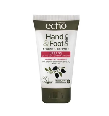 Productafbeelding van Echo Olijfolie crème voor handen en voeten. Bevat 5% ureum. 75 ml