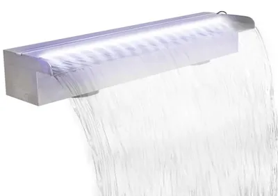 Obrázok produktu pre vidaXL Bazénová fontána s LED diódami Obdĺžniková nerezová oceľ 60 cm