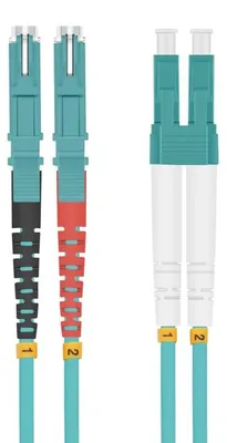 Produktbild von Helos LWL Patchkabel OM3 Duplex E2000 LSH -LC 50 - Kabel - Netzwerk
