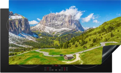 Produktbild von KitchenYeah© Herdabdeckplatte Dolomiten - Berge - Italien , 91x52cm, Küche Deko, Glaskeramikkochfeld Herdabdeckung, Abdeckplatte fùr Kochfeld