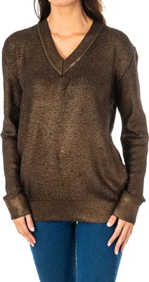 Produktbild von La Martina Damen-Langarmpullover mit V-Ausschnitt KWS005