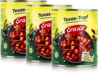 Produktbild von Erasco Texas-Topf 800g Fertigessen (3er Pack)