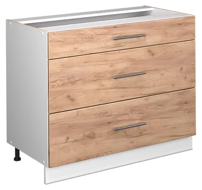 Obrázek produktu pro Spodní skříňka kuchyňské linky Vicco Fame-Line Zlatý mocný dub/Bílá 100 cm, PD Dub, Model 61616