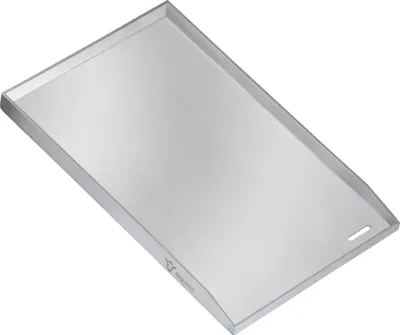 Image de BBQ-Toro Plaque de gril en acier inoxydable, 32,5 x 49 cm, BBQ Plancha, plaque de gril, poêle de gril, plat de gril