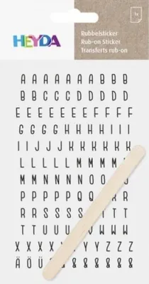 Produktbild von HEYDA Rubbelsticker Buchstaben schwarz