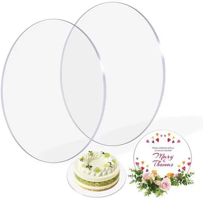 Immagine prodotto di Piatti da torta rotondi da 24,5 cm, trasparenti