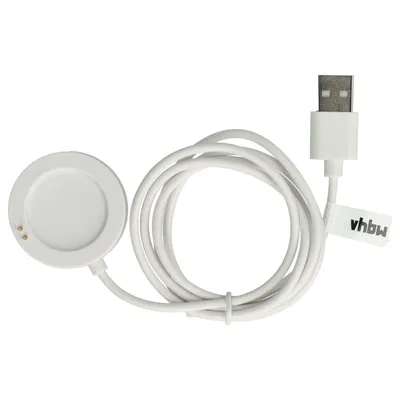 Produktbild von vhbw USB-Ladestation kompatibel mit Xiaomi Watch S2 46mm, 42mm Smartwatch - Ladeschale mit Aufladekabel, 102 cm Weiß