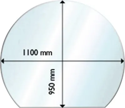 Produktbild von Funkenschutzplatte Glas 95x110 cm