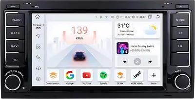 Immagine prodotto di Autoradio con Bluetooth e CarPlay per VW Touareg, Multivan T5 e Transporter (2004-2009) – compatibile con Apple e Android – impianto stereo con sistema di navigazione – 4 GB di RAM, 32 GB di memoria interna