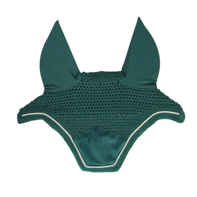 Produktbild von Kentucky Horsewear Fliegenmütze Wellington Velvet Dunkelgrün Pony