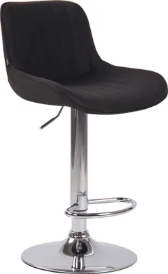 Produktbild von TPFLiving Barhocker Lento Gestell Metall in Chromoptik Stoff Schwarz