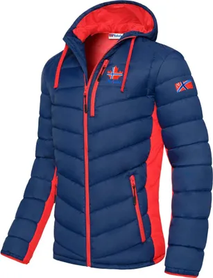 Zdjęcie produktu dla Kurtka zimowa Nebulus MERIK męska, ciepła kurtka outdoorowa, praktyczna i wszechstronna kurtka przejściowa i zimowa, P4800 - męska, granatowo-czerwony, M