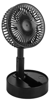 Produktbild von Tragbarer Tischventilator – 3 Geschwindigkeitsstufen, leiser Betrieb, faltbar, wiederaufladbar, akkubetrieben, USB-Tischventilator