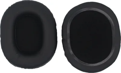 Produktbild von INF Premium Ovale Ohrpolster 100x80mm - Proteinleder, Schwarz (2er-Pack)