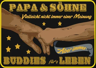 Produktbild von vianmo Holzschild 30x40 cm Papa und Söhne nicht immer einer